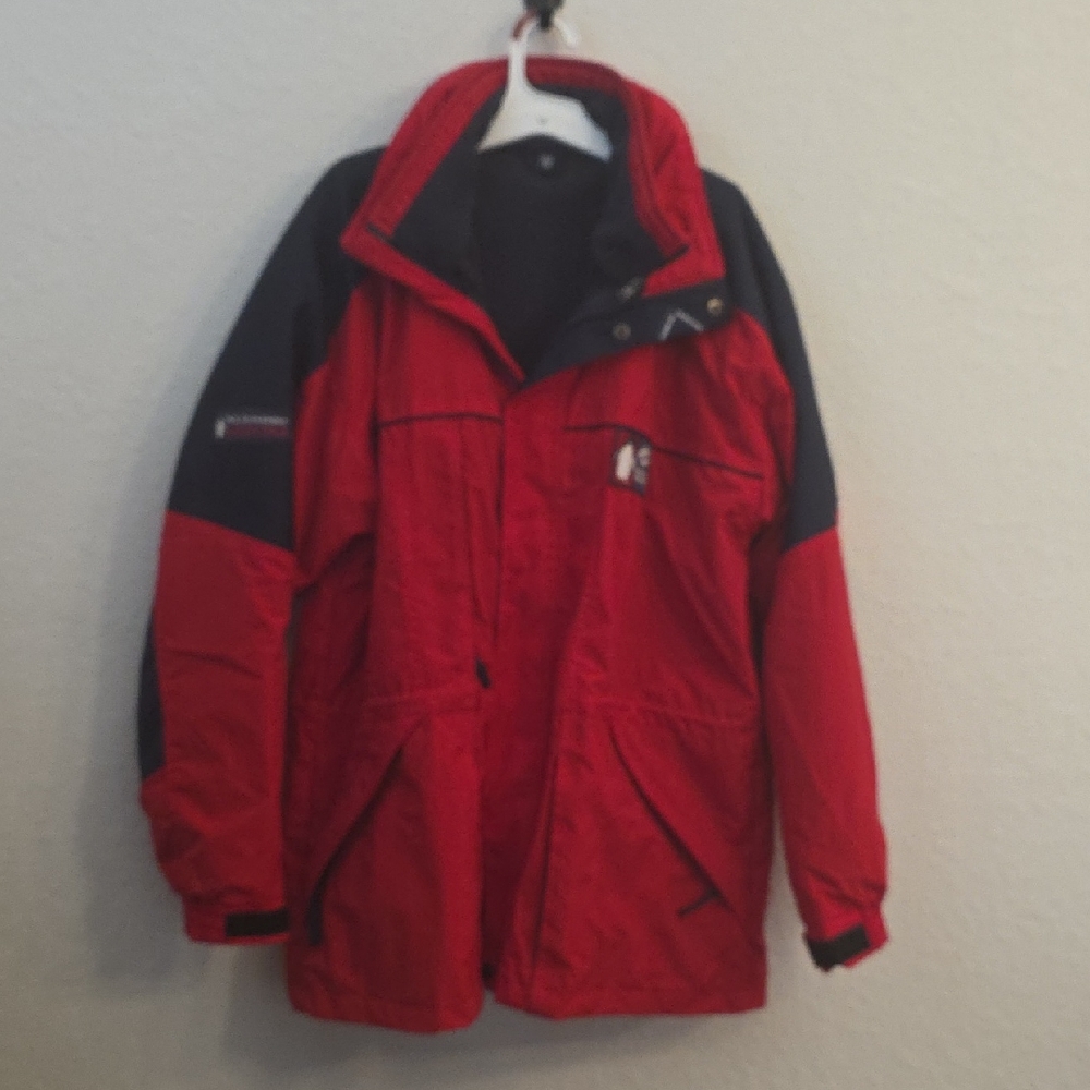 Lindblad Expeditions Men's Double Jacket Red and Black Parka